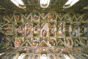 Michelangelo Buonarroti the sistine chapel ceiling Spain oil painting artist